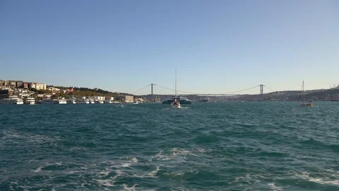 Istanbul from Bosphorus Stock Footage 120038021