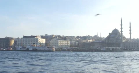 Istanbul Bosphorus Panoramic View Stock Footage 48687051