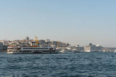 Istanbul, Bosphorus strait. Between two continents Fotos Stock