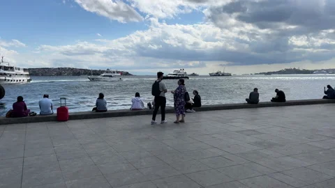 Istanbul Bosphorus View Stock Footage 217393917