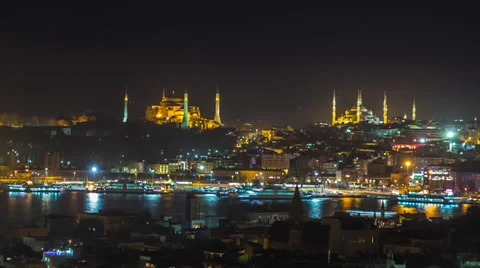 Istanbul Bosphorus View Time Lapse Video stock 39649864