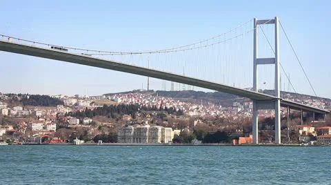 Istanbul Bosporus Bridge Stock Footage