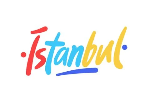 İstanbul City Lettering Stock Illustration