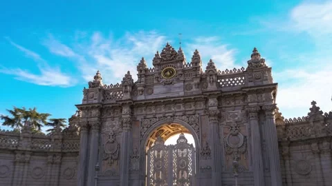 ISTANBUL DOLMABAHCE GATE HYPERLAPSE Stock Footage 136334257