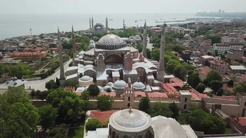 Istanbul Drone - Agia Sofia - Beyazit Stock Footage 130872627
