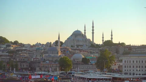 Istanbul in the evening Stock Footage 92627137