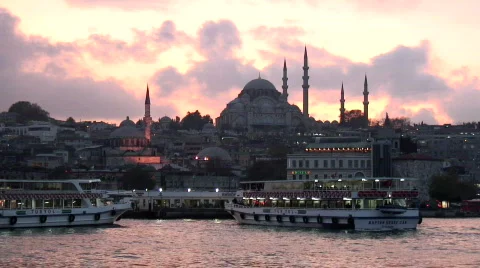 Istanbul Ferry Dock Stock Footage 583033