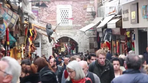 Istanbul in front of Grand Bazaar  Stock Footage 69234679