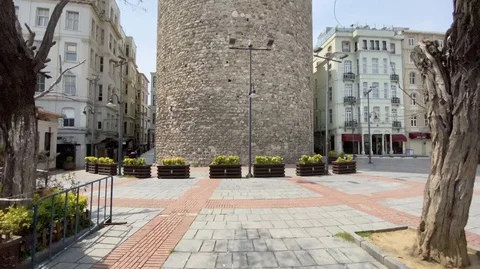 Istanbul Galata Tower. Stock Footage 129603732