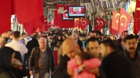 Istanbul Grand Bazaar Stock Footage 69238431