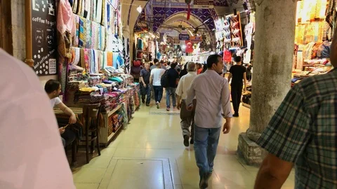 Istanbul Grand Bazaar Stock Footage 88468709