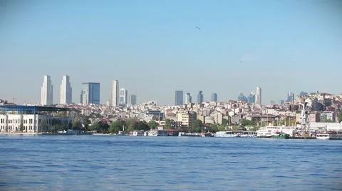 Istanbul halic river boat Stock Footage 62396056