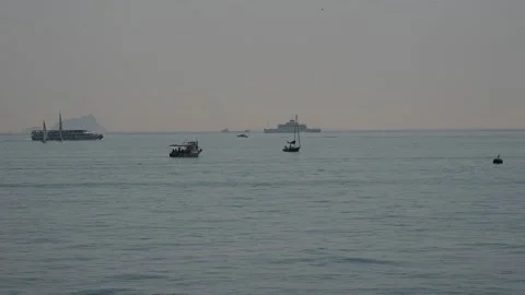 Istanbul harbor on Bosfor in Turkey Видео 194926959