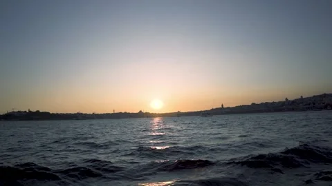 Istanbul Landscape On Sunset  Video stock 147435217