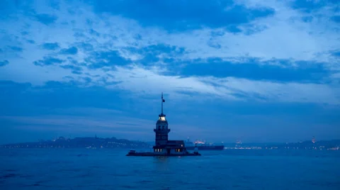 Istanbul Leanderturm 스톡 동영상 37444760