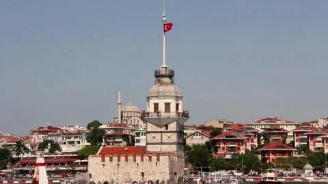 Istanbul Maiden Tower Stock Footage 196226402