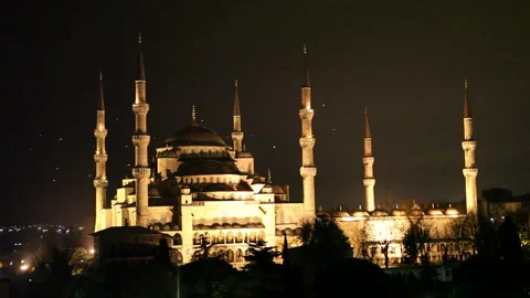 Istanbul mosque at night Stock Footage 241353152