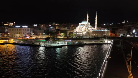 Istanbul Mosque nighttime Stock Footage 253675513