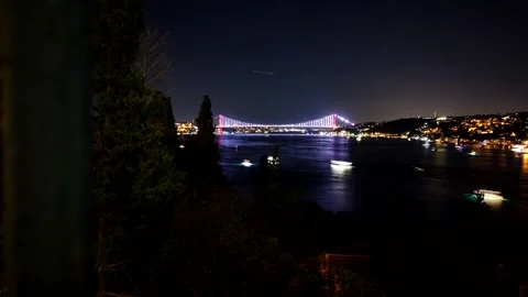 Istanbul night timelapse Stock Footage 165357786