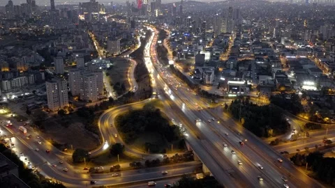 Istanbul Night Traffic Stock Footage 335357848
