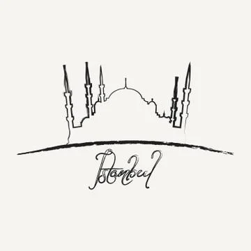 Istanbul poster Illustrazione stock