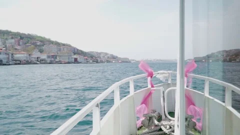 Istanbul riverside from ferry 스톡 동영상 83702943
