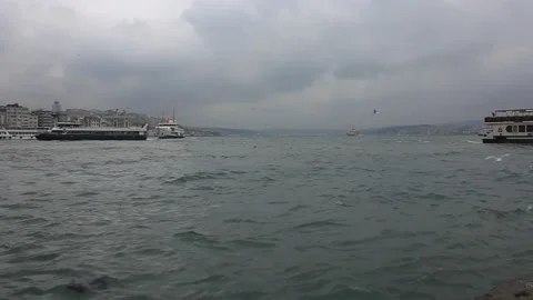 Istanbul Sea Stock Footage 217360556