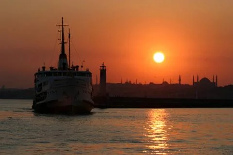 Istanbul silhouette Stock Photos