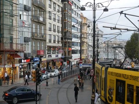Istanbul Sirkeci Tramway Stock Footage 80476498