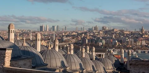 Istanbul Skyline Stock Footage 77339782
