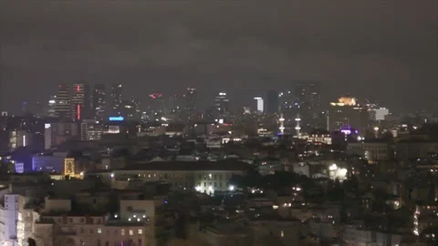 Istanbul skyline at night Stock Footage 329188142