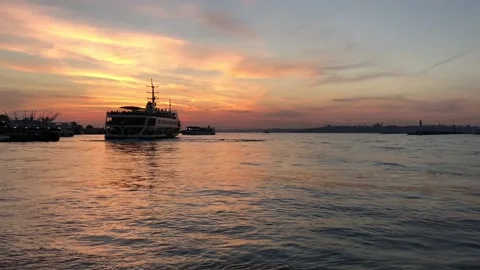 Istanbul Sunset Stock Footage 144236889