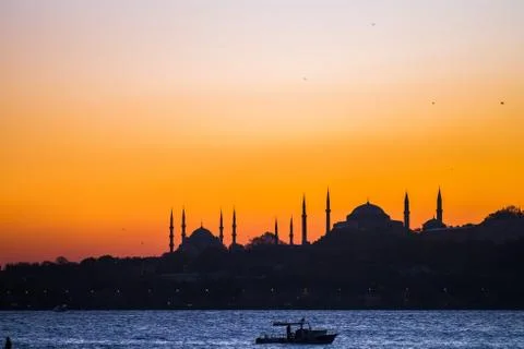 Istanbul sunset Stock Photos