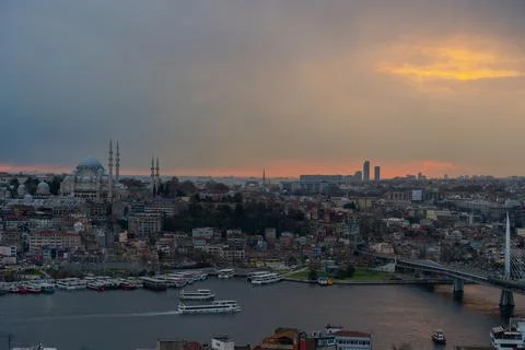 Istanbul sunset Stock Photos