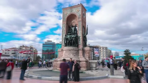 Istanbul Taksim Square Hyperlapse Stock Footage