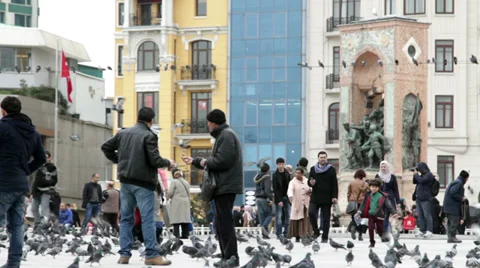 Istanbul Taksim Square Timelapse Stock Footage 35325857