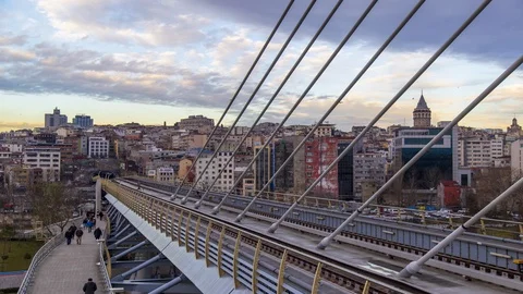 Istanbul Time Lapse Video stock 125244214