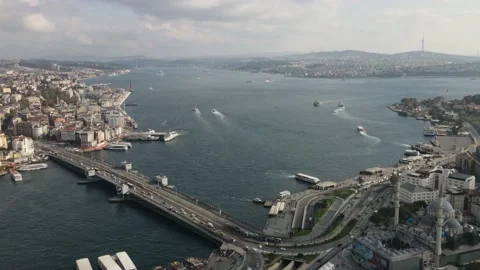 Istanbul timelapse- hyperlapse- 4k drone Eminönü Video stock 155857016