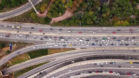 Istanbul Traffic Hyperlapse - Highways and Road Infrastructure in Atasehir Stock Footage 324469261