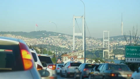 Istanbul traffic jam Stock Footage 222810058