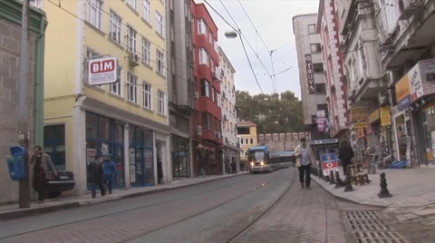 Istanbul tram  Stock Footage 3694446