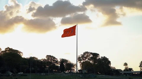 Istanbul, Turkey. 07.09.2018: pulling the flag of turkey, the waving flag and Video stock 129858432