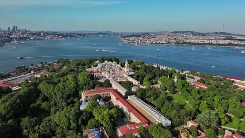 Istanbul, Turkey: Aerial view of largest Turkish city, sunny summer day Video stock 303158335