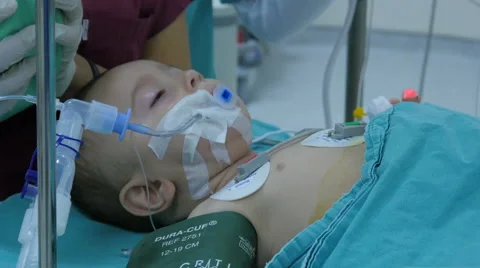 ISTANBUL - TURKEY, AUGUST 2015: child surgery operation in hospital Stock Footage 59082232