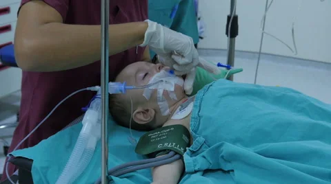 ISTANBUL - TURKEY, AUGUST 2015: child surgery operation in hospital Stock Footage 59082281