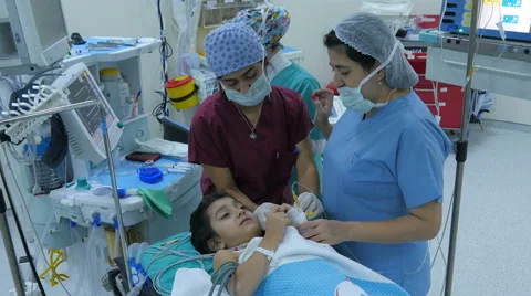 ISTANBUL - TURKEY, AUGUST 2015: child surgery operation in hospital Stock Footage 59083026