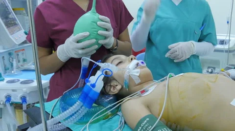 ISTANBUL - TURKEY, AUGUST 2015: child surgery operation in hospital Stock Footage 59112360