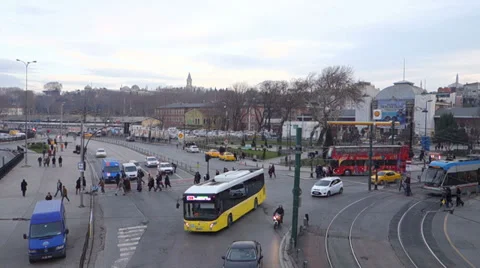 Istanbul Turkey Crossroads Fast Forward (Editorial) Video stock 34215293