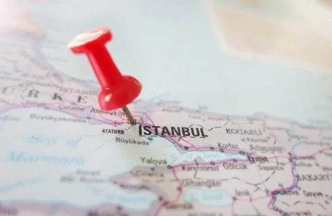 Istanbul Turkey map Stock Photos