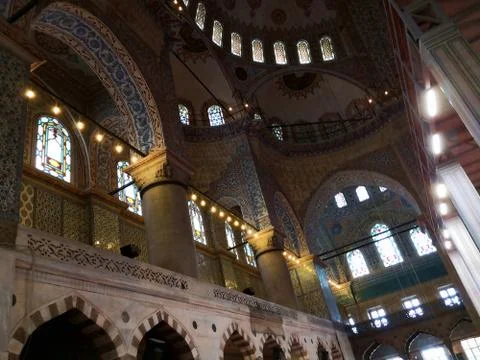ISTANBUL, TURKEY - October 20, 2018 - inside Hagia Sofia museum's roof Stock Photos
